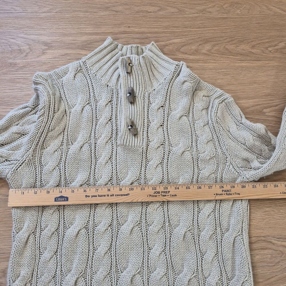 Vintage Polo Ralph Lauren Sweater Mens L Cable Knit Fisherman 100% Silk - Picture 8 of 9